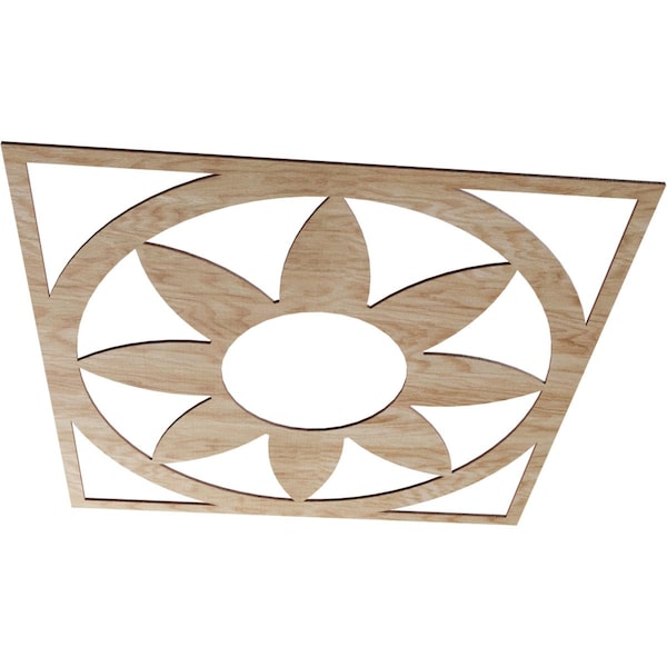 Blume Wood Fretwork Pierced Ceiling Medallion, Red Oak, 34OD X 11 3/4ID X 1/4T